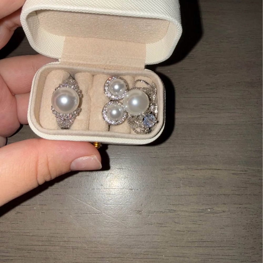 Lustrous Pearl and Silver Earrings